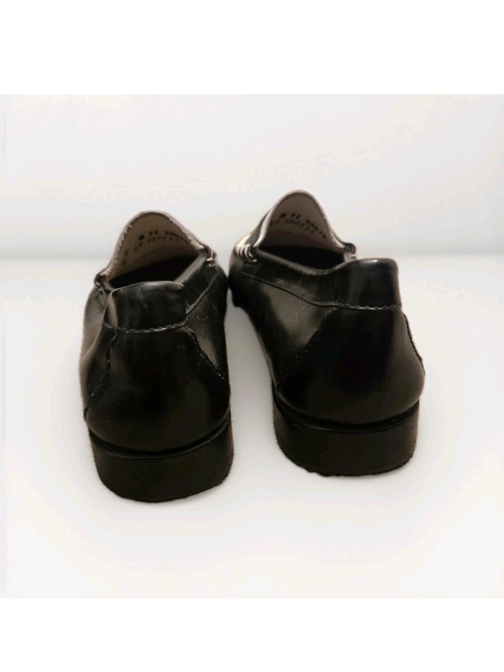 G.H. Bass & Co. Two-Tone Black and White Leather Penny Loafers - Picture 5 of 9
